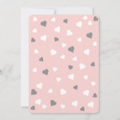 Blush Roze meisje Harten Christening Baptisme Foto Kaart (Achterkant)