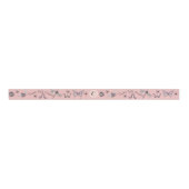 Blush Roze Meisje Insect Monogram Baby Meisje Grosgrain Lint (Voorkant)