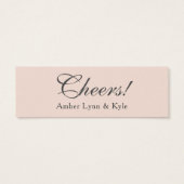 Blush roze met bewerkbaar script, Drink Tickets Mini Visitekaartjes (Achterkant)