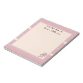 Blush roze met coquette accent op maat notitieblok (Linkerzijde)