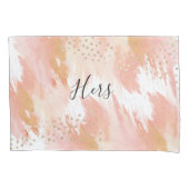 Blush roze met Gold Pillowcase Kussensloop (Voorkant)