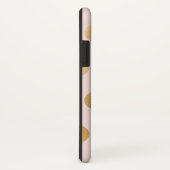 Blush roze met grote gouden polka dots, monogram Case-Mate iPhone case (Achterkant / rechts)