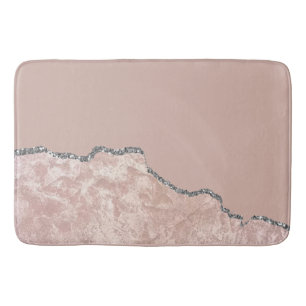Blush roze metalen glitter badmat