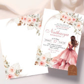 Blush roze Mexicaanse prinses Quinceanera Kaart