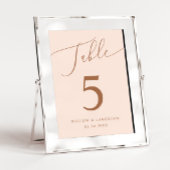 Blush roze minimale bruiloft kaart