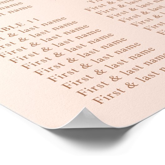 Blush roze minimale wedijverzetkaart poster (Hoek)