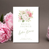 Blush roze Minimalist Floral Vrijgezellenfeest Kaart
