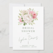 Blush roze Minimalist Floral Vrijgezellenfeest Kaart (Voorkant)