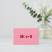 Blush roze minimalistisch Visitekaartje (Staand voorkant)