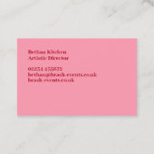 Blush roze minimalistisch Visitekaartje (Achterkant)