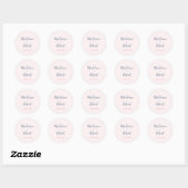 Blush roze minimalistische bruiloft envelop zegel (Vel)
