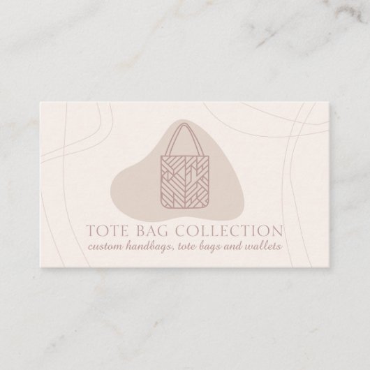 Blush Roze minimalistische esthetische vrouwelijke Visitekaartje (Voorkant)