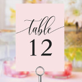 Blush Roze Minimalistische Kalligrafie Bruiloft Kaart