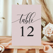 Blush Roze Minimalistische Kalligrafie Bruiloft Kaart