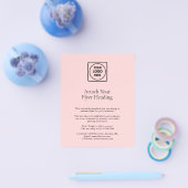 Blush roze minimalistische Logo | Schoon bedrijf Flyer (Enkel)