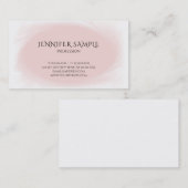 Blush roze minimalistische moderne elegante vlakte visitekaartje (Voorkant / Achterkant)