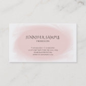 Blush roze minimalistische moderne elegante vlakte visitekaartje (Voorkant)