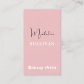 Blush roze minimalistische QR-code modern Visitekaartje (Voorkant)