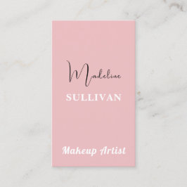 Blush roze minimalistische QR-code modern Visitekaartje