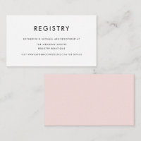 Blush Roze Minimalistische Typografie Bruiloft Reg