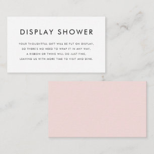 Blush Roze Minimalistische Typografie Display Douc Informatiekaartje