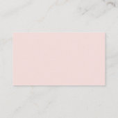 Blush Roze Minimalistische Typografie Luier Raffle Informatiekaartje (Achterkant)