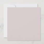 Blush roze minimalistische vierkante bruiloft uitn kaart (Achterkant)