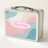 Blush Roze Mint Abstract Moderne Collectie (Achterkant)