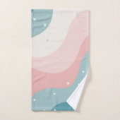 Blush Roze Mint Abstract Moderne Collectie Bad Handdoek (Handdoek)