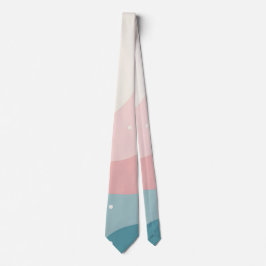 Blush Roze Mint Abstract Moderne Collectie Stropdas