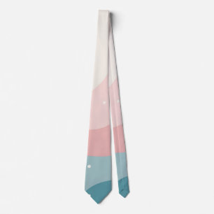 Blush Roze Mint Abstract Moderne Collectie Stropdas
