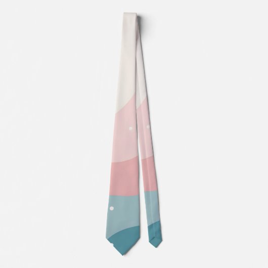Blush Roze Mint Abstract Moderne Collectie Stropdas (Voorkant)
