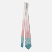 Blush Roze Mint Abstract Moderne Collectie Stropdas (Achterkant)