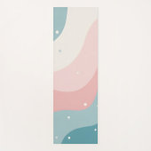 Blush Roze Mint Abstract Moderne Collectie Yogamat (Voorkant)
