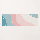 Blush Roze Mint Abstract Moderne Collectie Yogamat (Voorkant (horizontaal))
