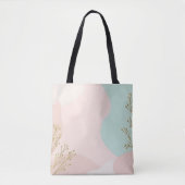 Blush Roze Mint Abstract Modieuze Collectie Tote Bag (Voorkant)