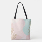 Blush Roze Mint Abstract Modieuze Collectie Tote Bag (Achterkant)