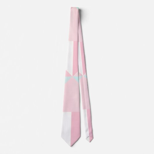 Blush Roze Mint Abstract Populaire Collectie Stropdas (Voorkant)