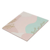 Blush Roze Mint Abstract Trendy Collectie Tegeltje (Zijkant)