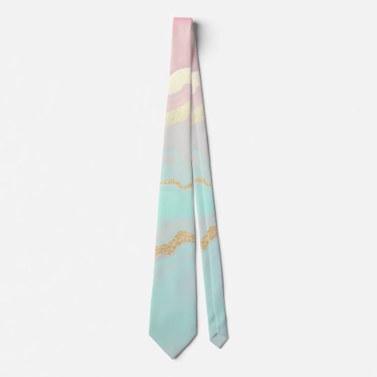 Blush Roze Mint Goud Luxe Populaire Collectie Stropdas (Voorkant)