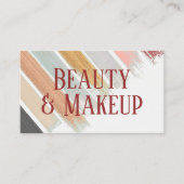 Blush Roze Mint Sage Groen Goud Strepen Patroon Visitekaartje (Voorkant)