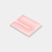 Blush roze mod striped Patroon Aangepaste naam Post-it® Notes (Schuin)