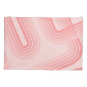 Blush Roze modderretro Striped Pattern Custom Name Kussensloop (Achterkant)