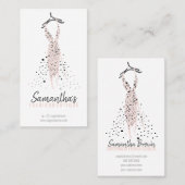 Blush roze Mode Druk op Hanger Visitekaartje (Voorkant / Achterkant)