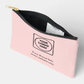 Blush Roze Modern | Aangepast Zakelijk Logo Ontwer Etui (Open)