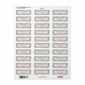 Blush Roze Modern Floral Retouradres Label (Full Sheet)