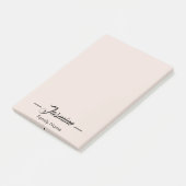 Blush roze Modern Minimalist Post-it® Notes (Schuin)