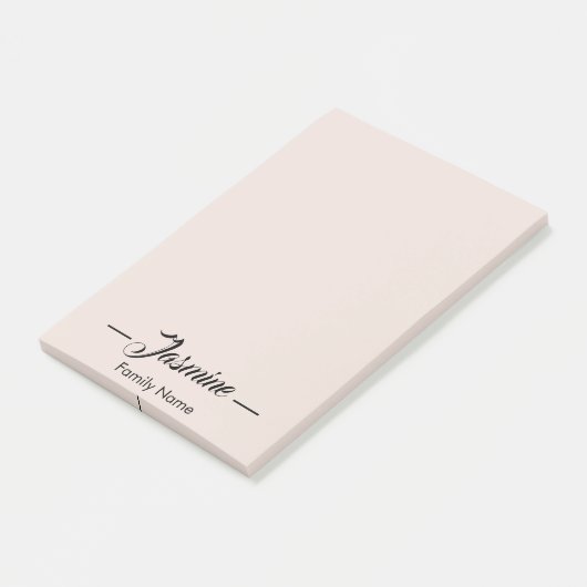 Blush roze Modern Minimalist Post-it® Notes (Schuin)
