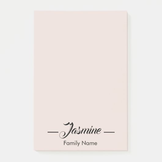 Blush roze Modern Minimalist Post-it® Notes (Voorkant)