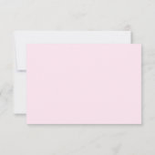 Blush Roze modern script | Keuze uit weddenschappe RSVP Kaartje (Achterkant)